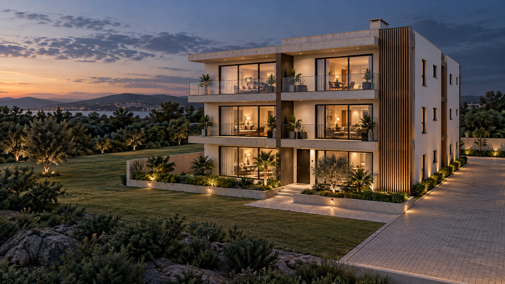Render conceitual da evolução da construção
